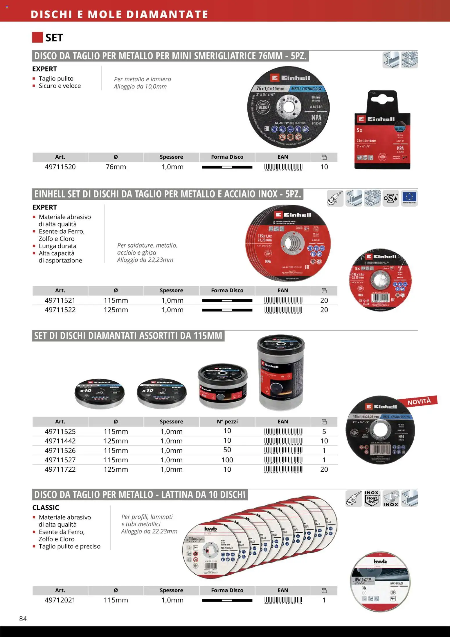Volantino Einhell del 17.03.2026 | Pagina: 86 | Prodotti: Disco, Smerigliatrice