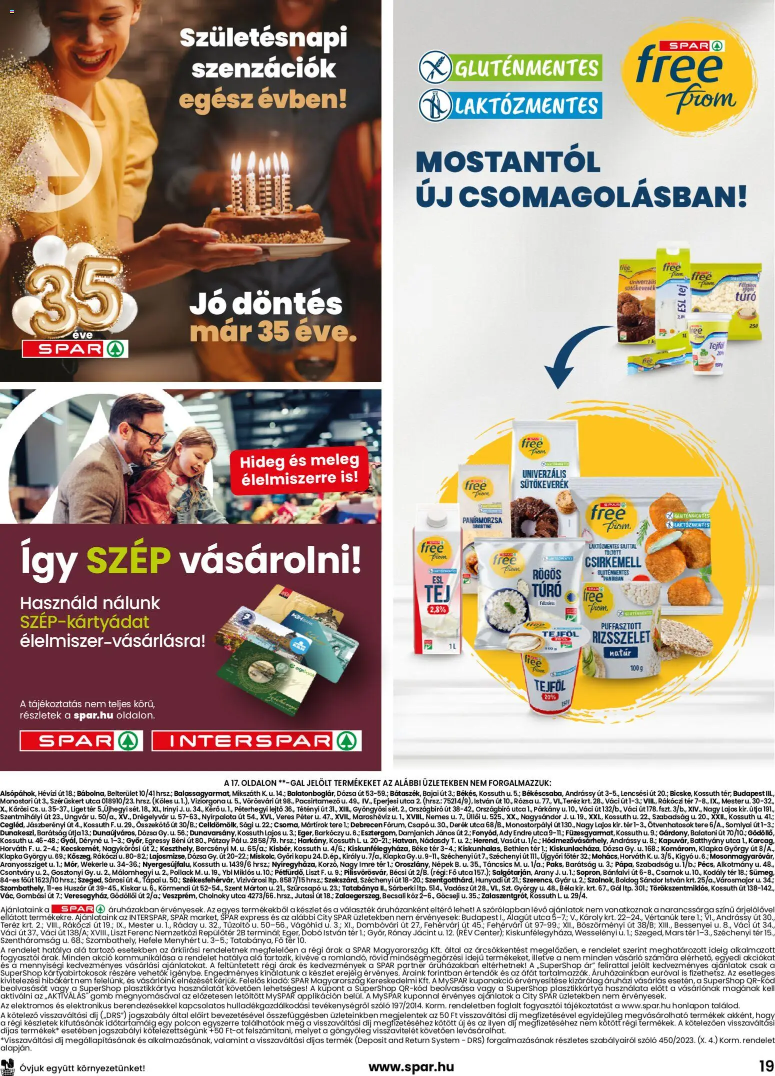 Spar akciós ujság - amely érvényes a következő dátumtól: 29.01.2026 | Oldal: 19 | Termékek: Szőlő, Panírmorzsa, Tejföl, Túró
