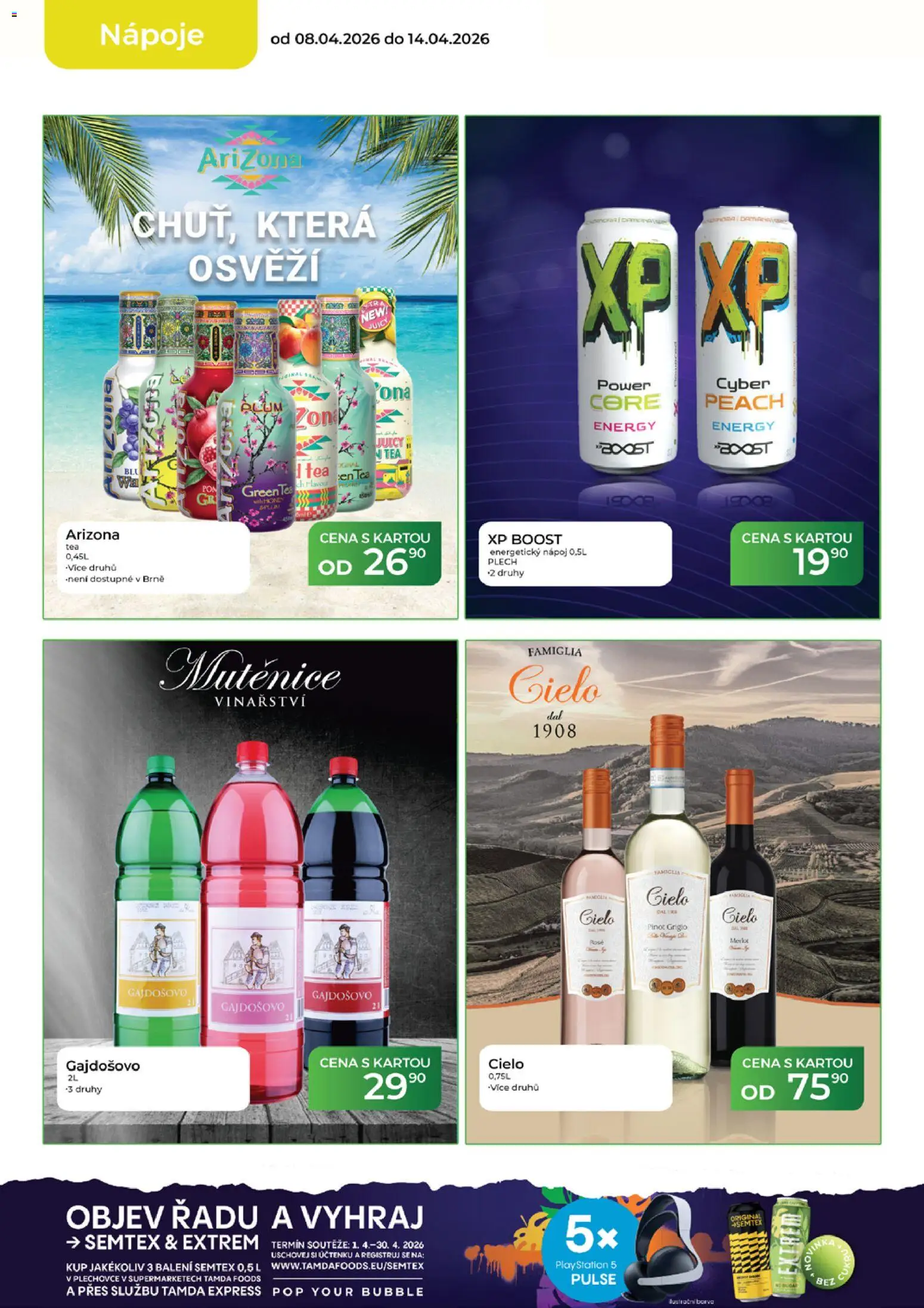 Tamda Foods leták od 08.04.2026 | Strana: 14 | Produkty: Merlot, Energetický nápoj, Semtex, Pinot Grigio