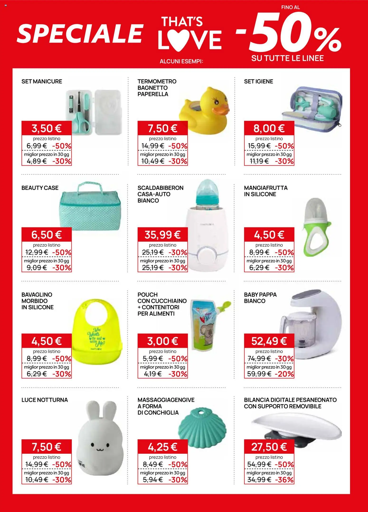 Volantino Prenatal del 17.04.2026 | Pagina: 28 | Prodotti: Bagnetto, Silicone, Bilancia, Termometro