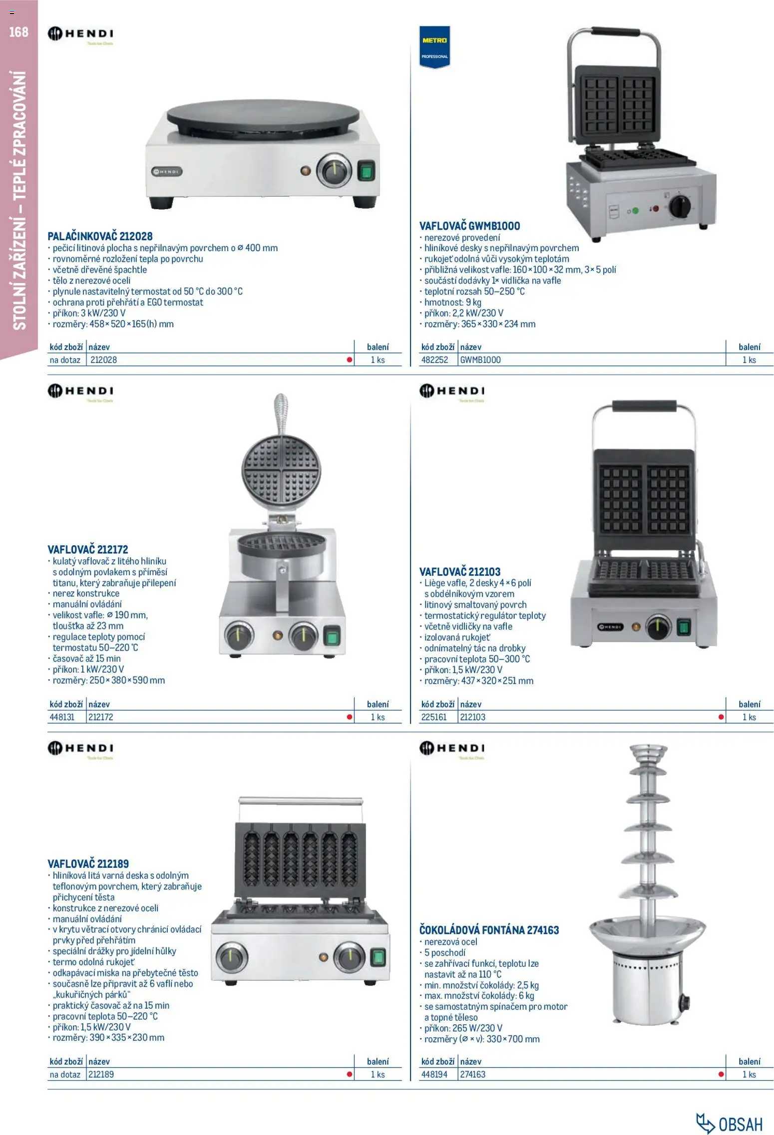 Makro leták - Gastro vybavení a zařízení od 01.02.2026 | Strana: 168 | Produkty: Vidlička, Vafle, Miska, Časovač