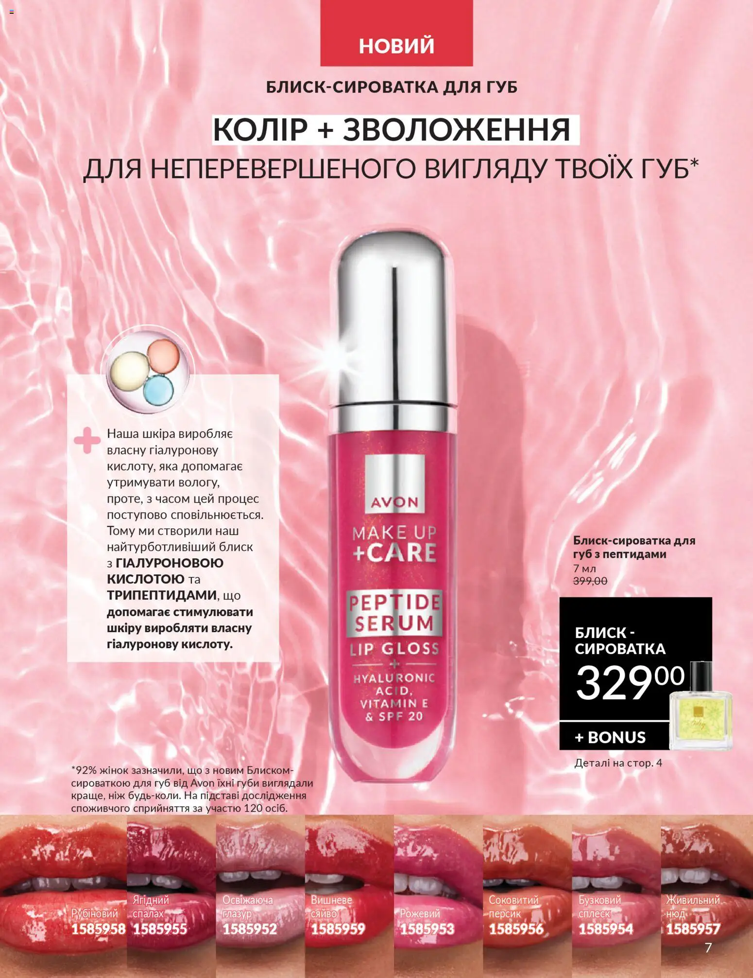 AVON Kаталог - дійснийкції з 01.02.2026 | Сторінка: 7 | Товари: Персик, Спалах, Ніж, Глазур