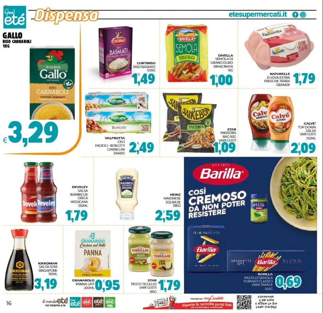 Volantino Eté del 19.08.2025 | Pagina: 16 | Prodotti: Ceci, Cannellini, Salsa, Salsa barbecue