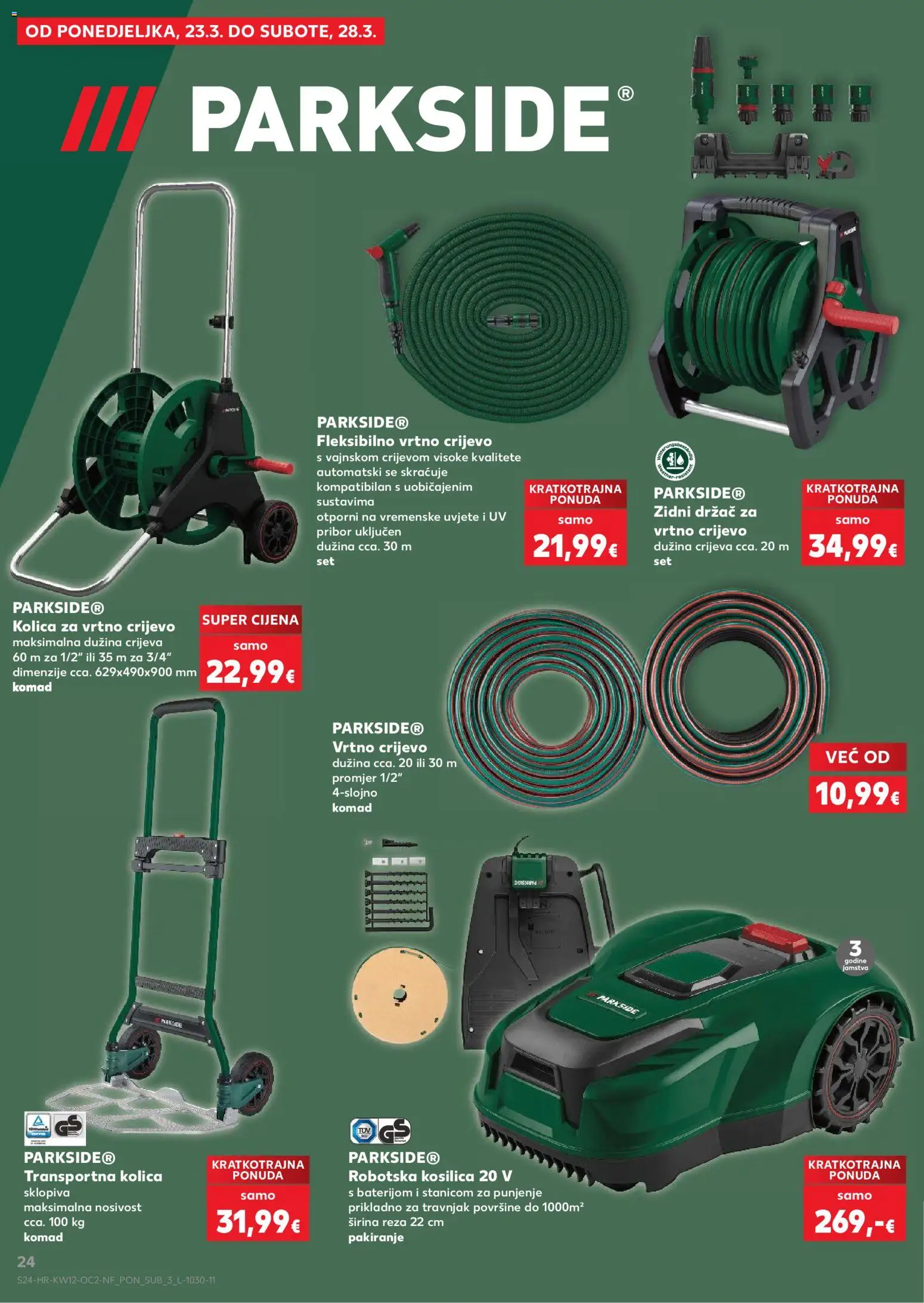 Kaufland HR akciós ujság - amely érvényes a következő dátumtól: 18.03.2026 | Oldal: 24 | Termékek: Parkside