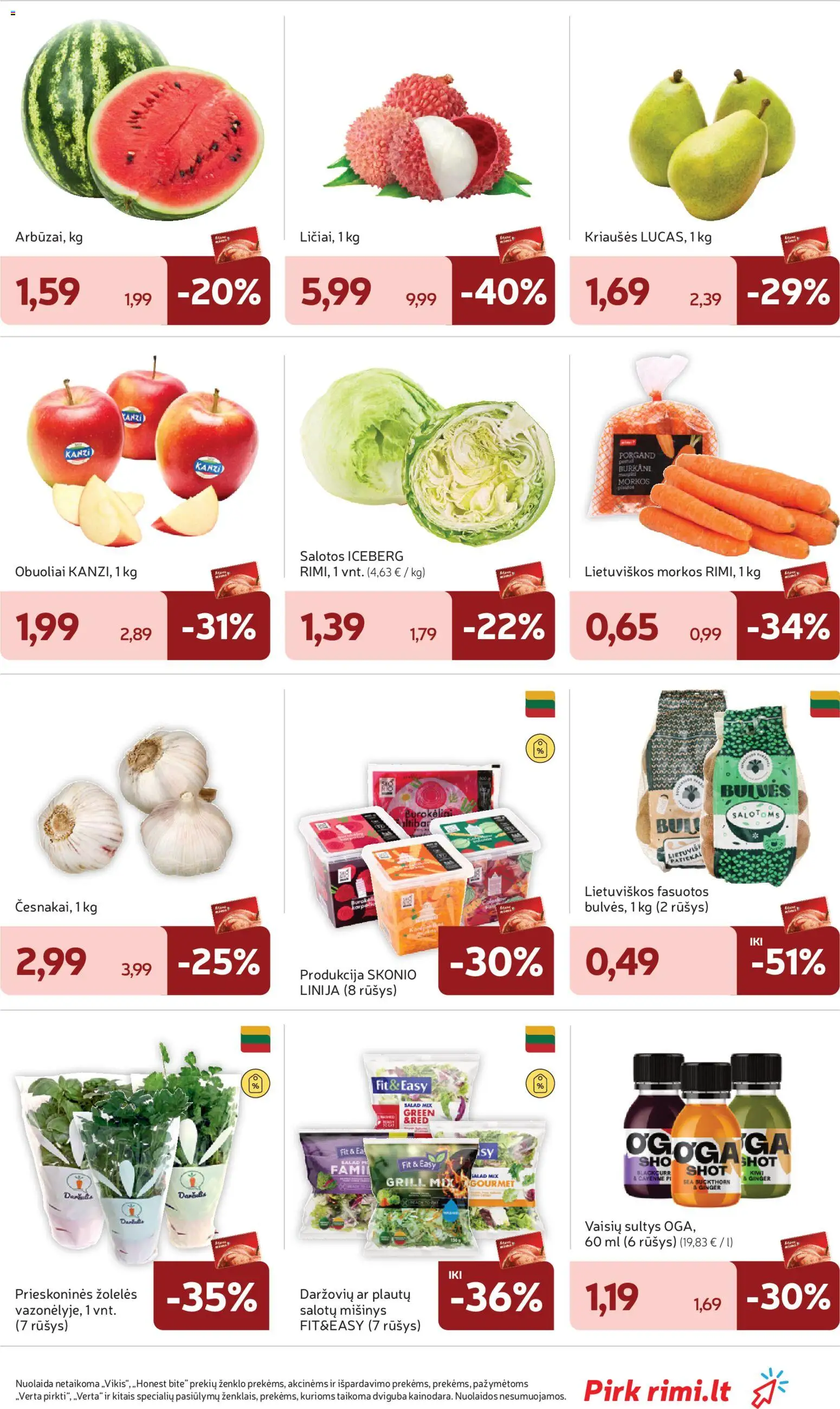 Rimi akcijos nuo 03.02.2026 | Puslapis: 13 | Prekių: Salotos, Bulvės, Sultys, Morkos