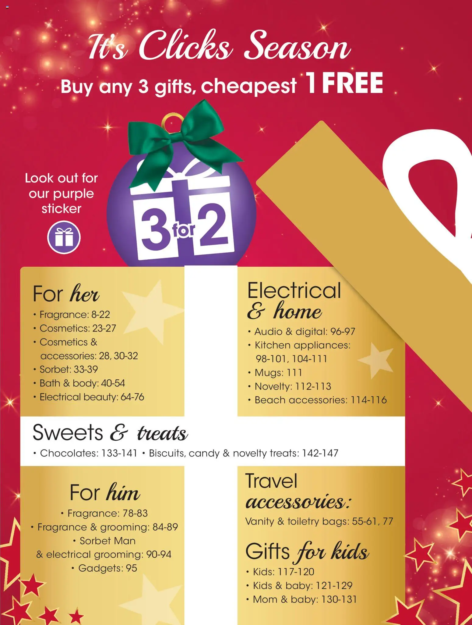 New Clicks catalogue – valid from 28.10.2025 | Page: 3 | Products: Sweets, Audio, Bath, Fragrance