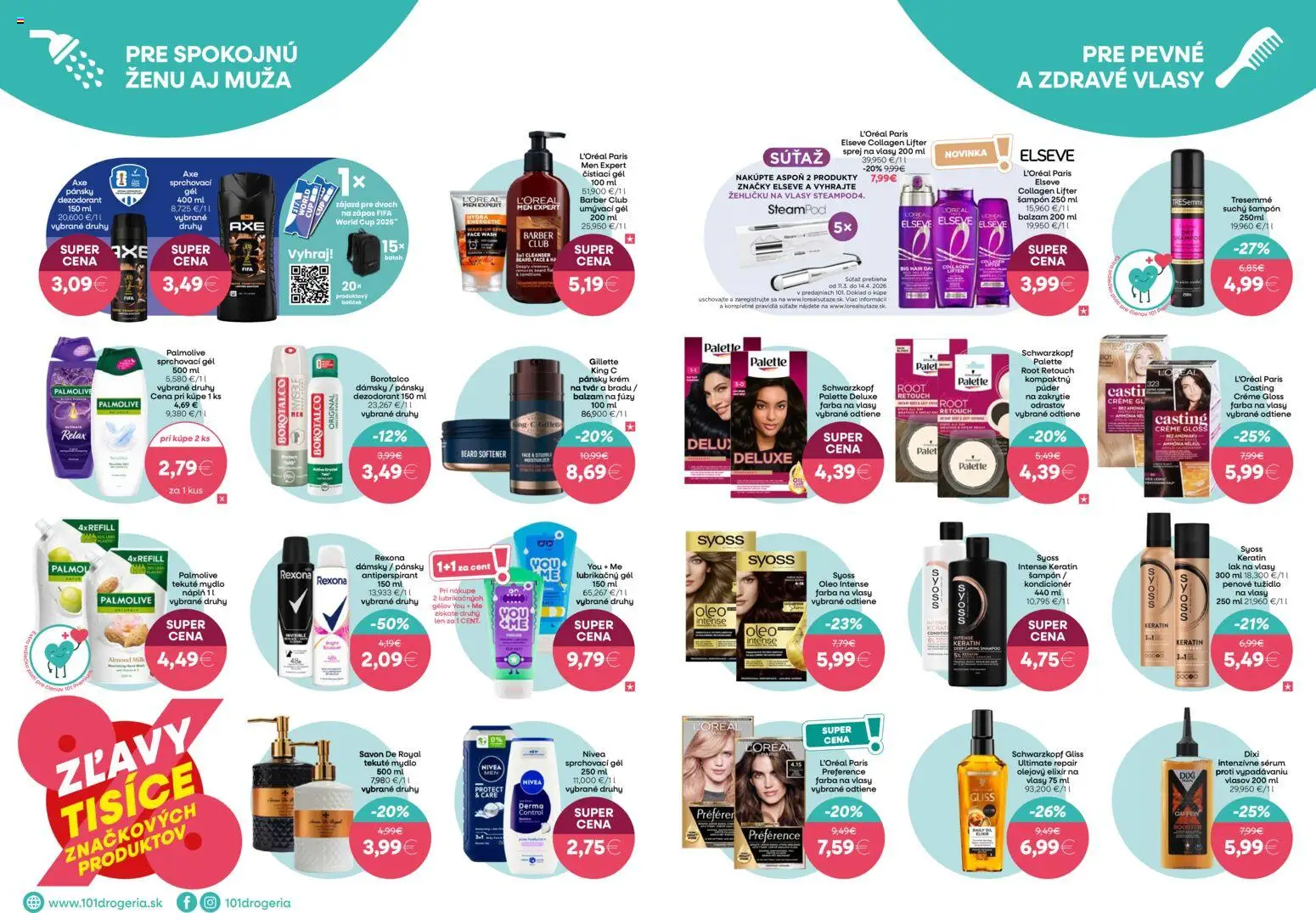 Nové 101 drogerie akcie – leták je platný od 11.03.2026 | Strana: 3 | Produkty: Šampón, Dezodorant, Antiperspirant, Batoh