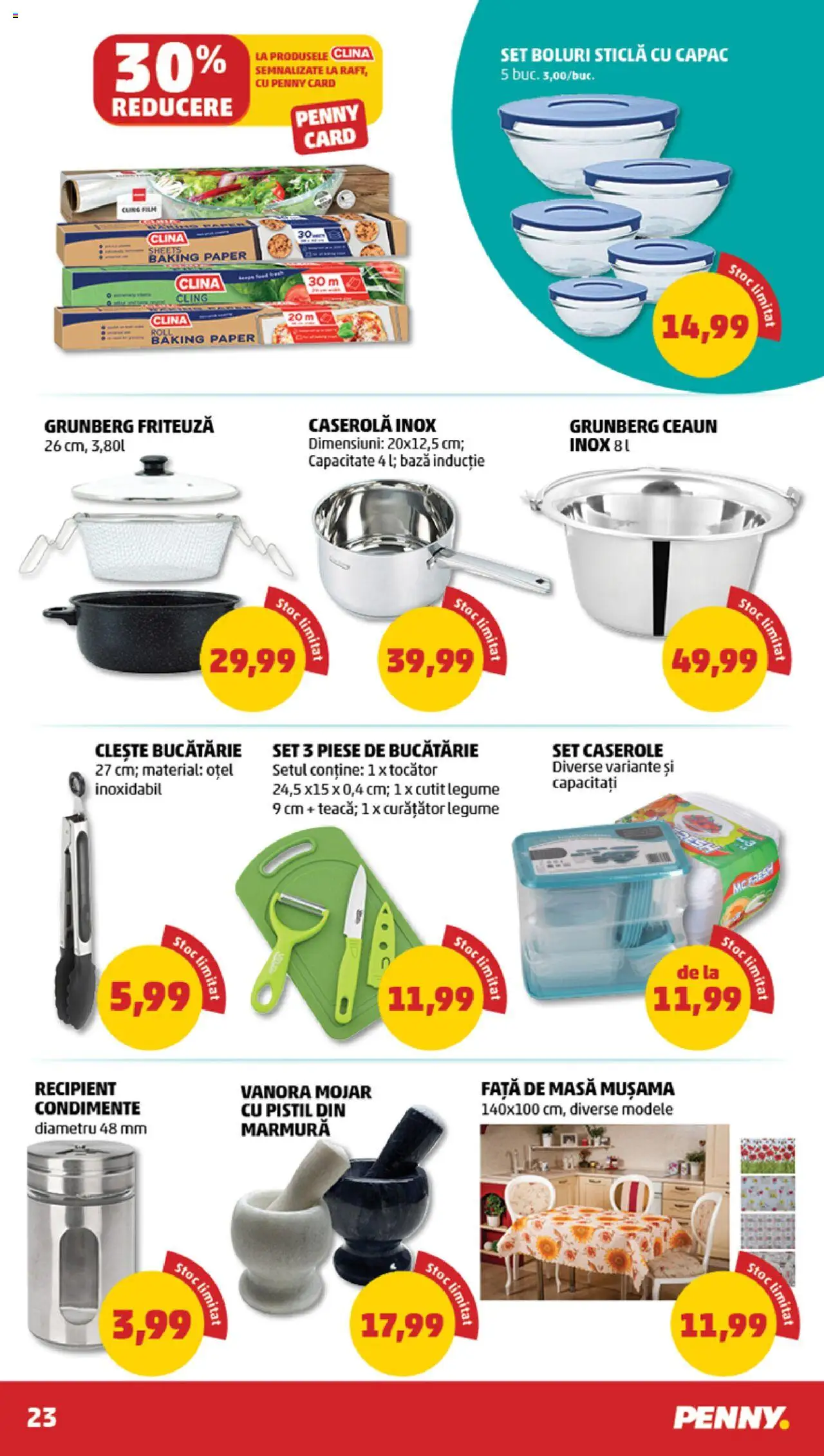 Catalog PENNY – valabil de la 06.08.2025 | Pagină: 23 | Produse: Clește, Friteuză, Tocător, Condimente