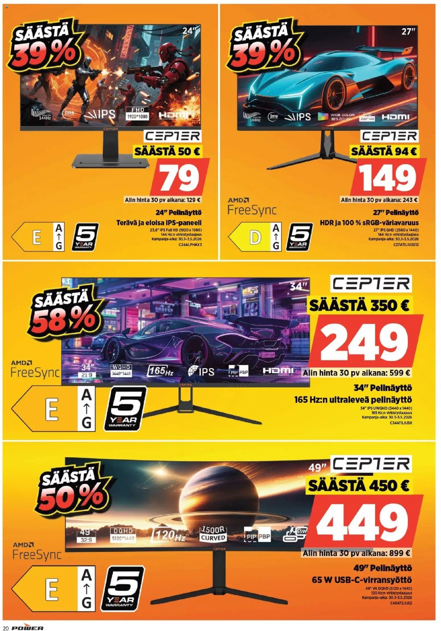Power tarjoukset – voimassa 21.04.2026 alkaen | Sivu: 20
