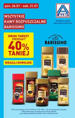 Pogląd oferty "Aldi Gazetka - Kawy rozpuszczalne taniej" - ważna od 26.01.2026