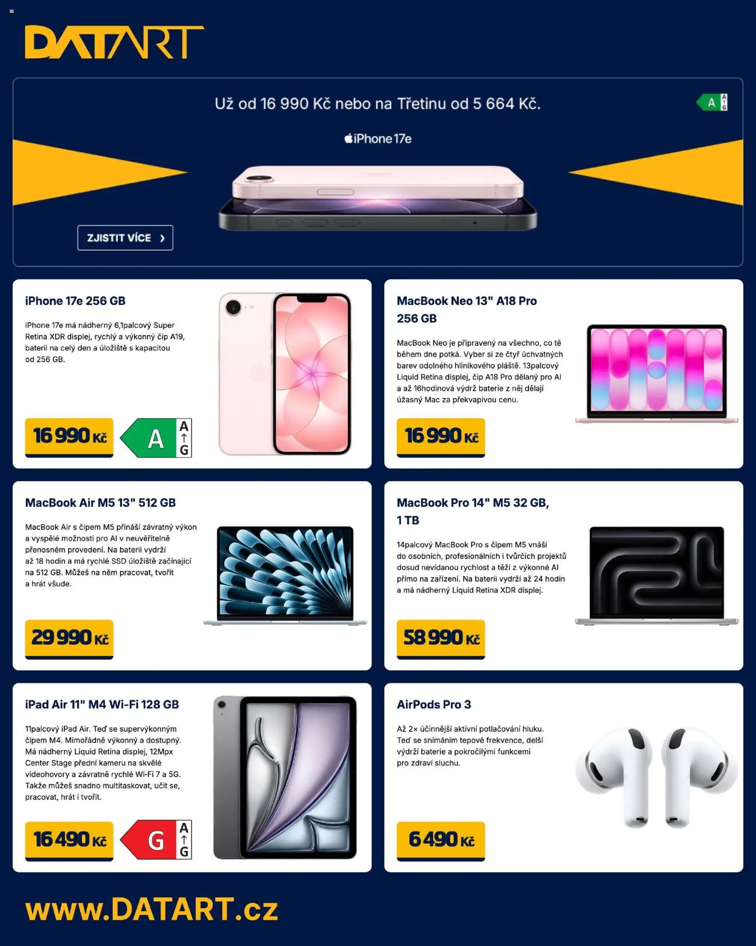 Datart leták od 09.03.2026 | Strana: 14 | Produkty: Iphone, Airpods, Ipad, Baterie