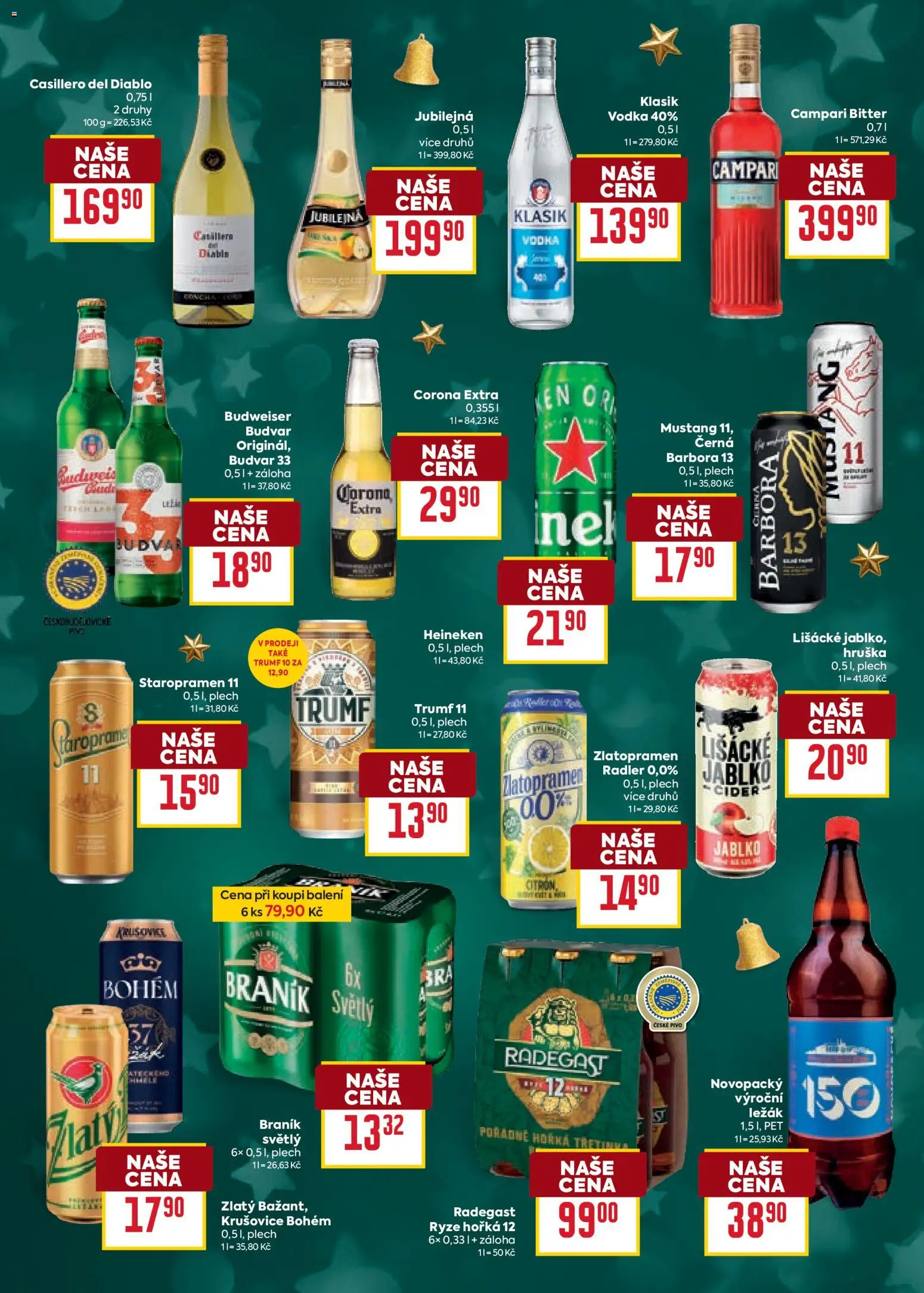 Billa leták - Vánoční nabídka od 12.11.2025 | Strana: 22 | Produkty: Staropramen, Vodka, Radler, Braník