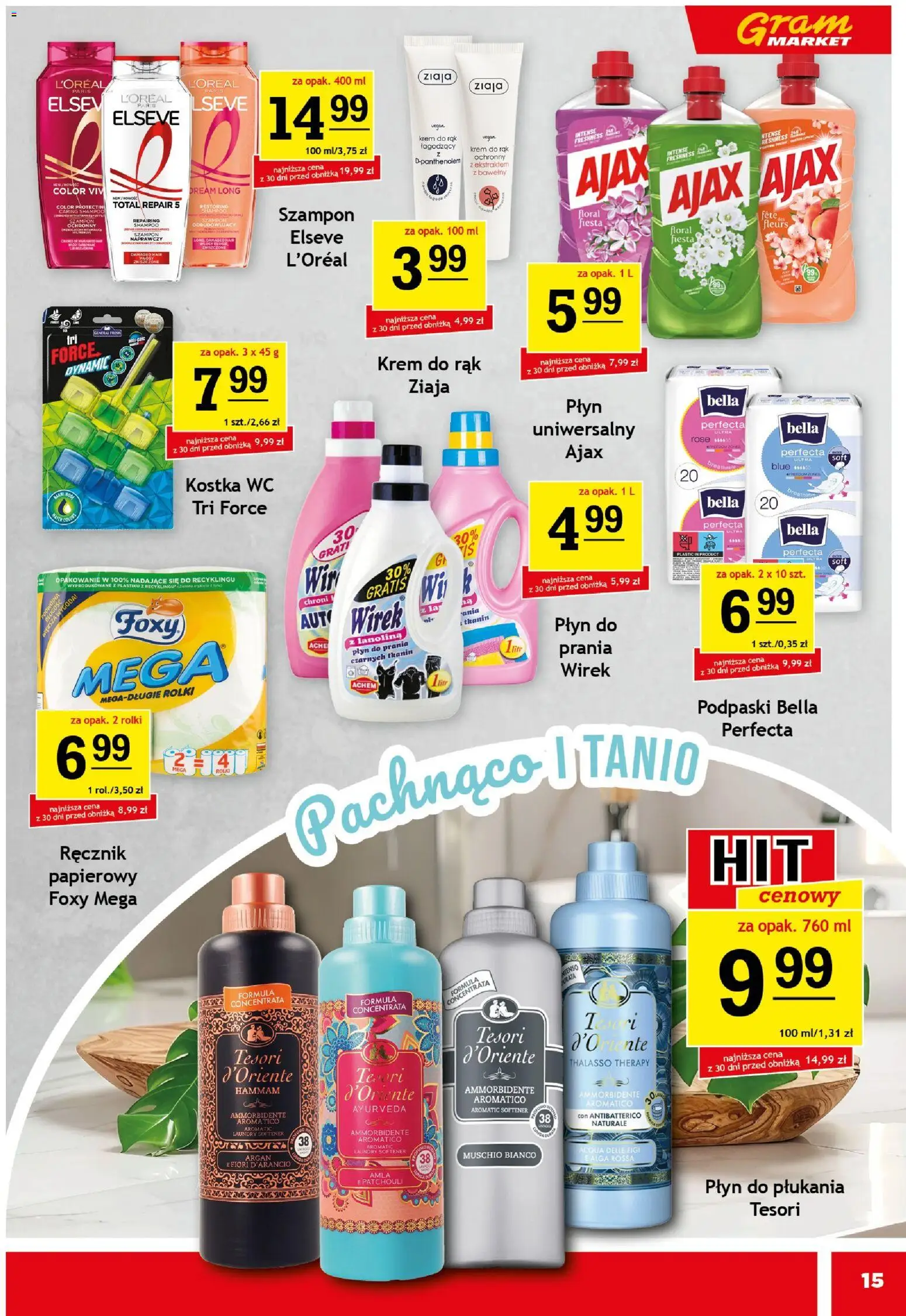 Gram Market Gazetka od 21.01.2026 | Strona: 15 | Produkty: Rolki, Podpaski, Krem do rąk, Ręcznik papierowy
