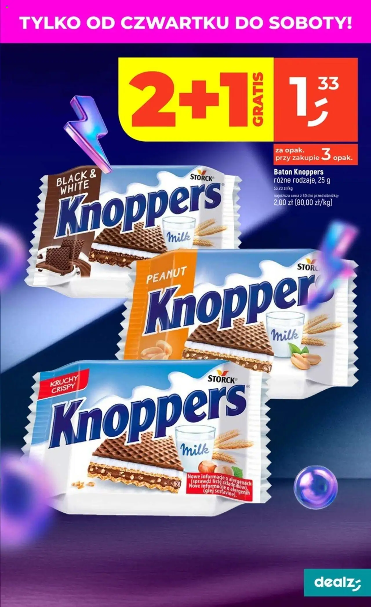 Dealz Gazetka od 07.08.2025 | Strona: 45 | Produkty: Knoppers, Baton