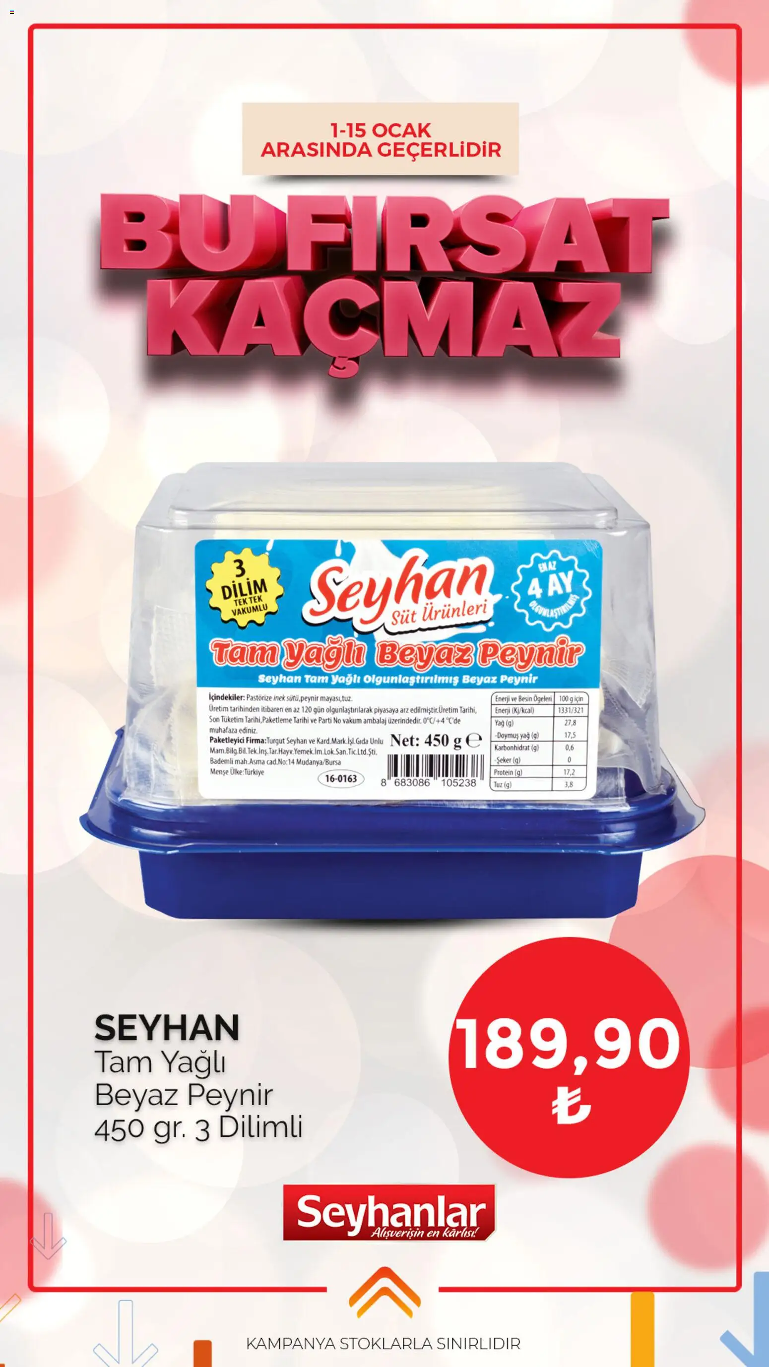 Seyhanlar Market aktüel ürünler kataloğu yayımlandı! Bu hafta 01 - 15 Ocak 2026 günü Seyhanlar Market indirimli ürünleri