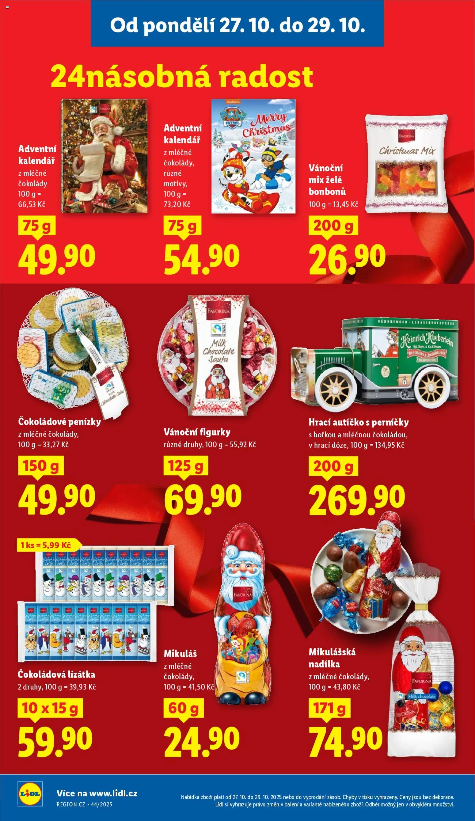 Lidl leták od 27.10.2025 | Strana: 24 | Produkty: Kalendář, Figurky, Perníčky, Milk chocolate