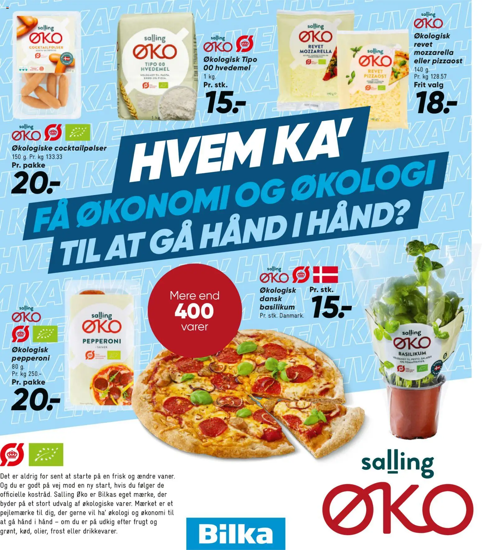 Bilka tilbudsavis – gyldig fra 30.01.2026 | Side: 33 | Produkter: Brød, Hvedemel, Cocktailpølser, Basilikum