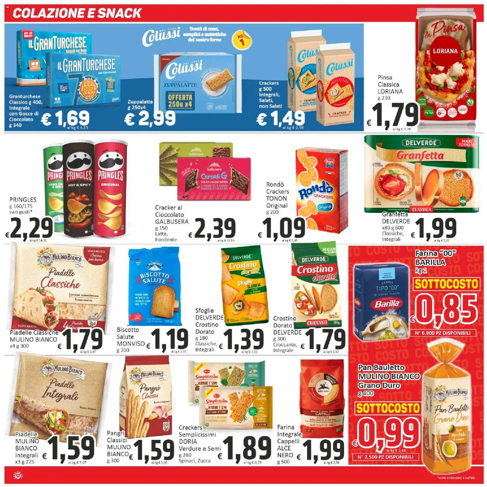 Volantino Paghi Poco del 30.10.2025 | Pagina: 12 | Prodotti: Verdure, Sale, Crackers, Forno