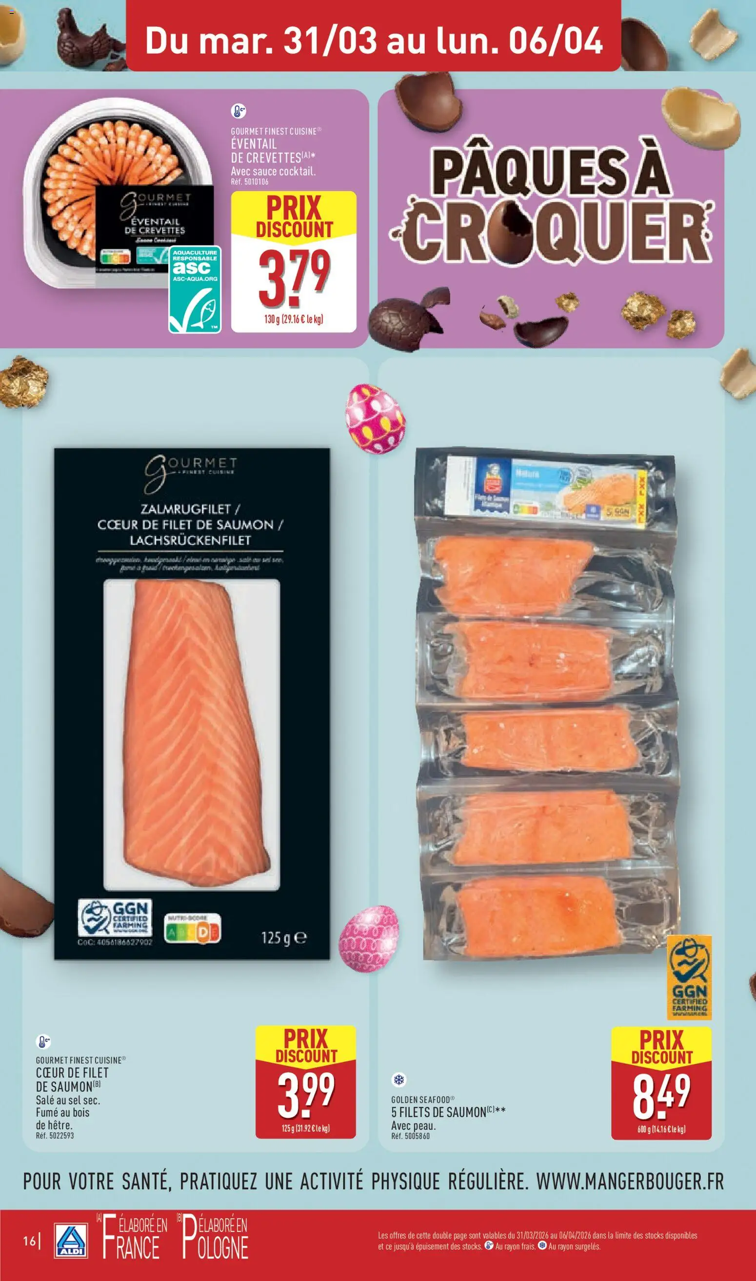 {H1} | Page: 18 | Produits: Éventail, Crevettes, Filet de saumon, Saumon