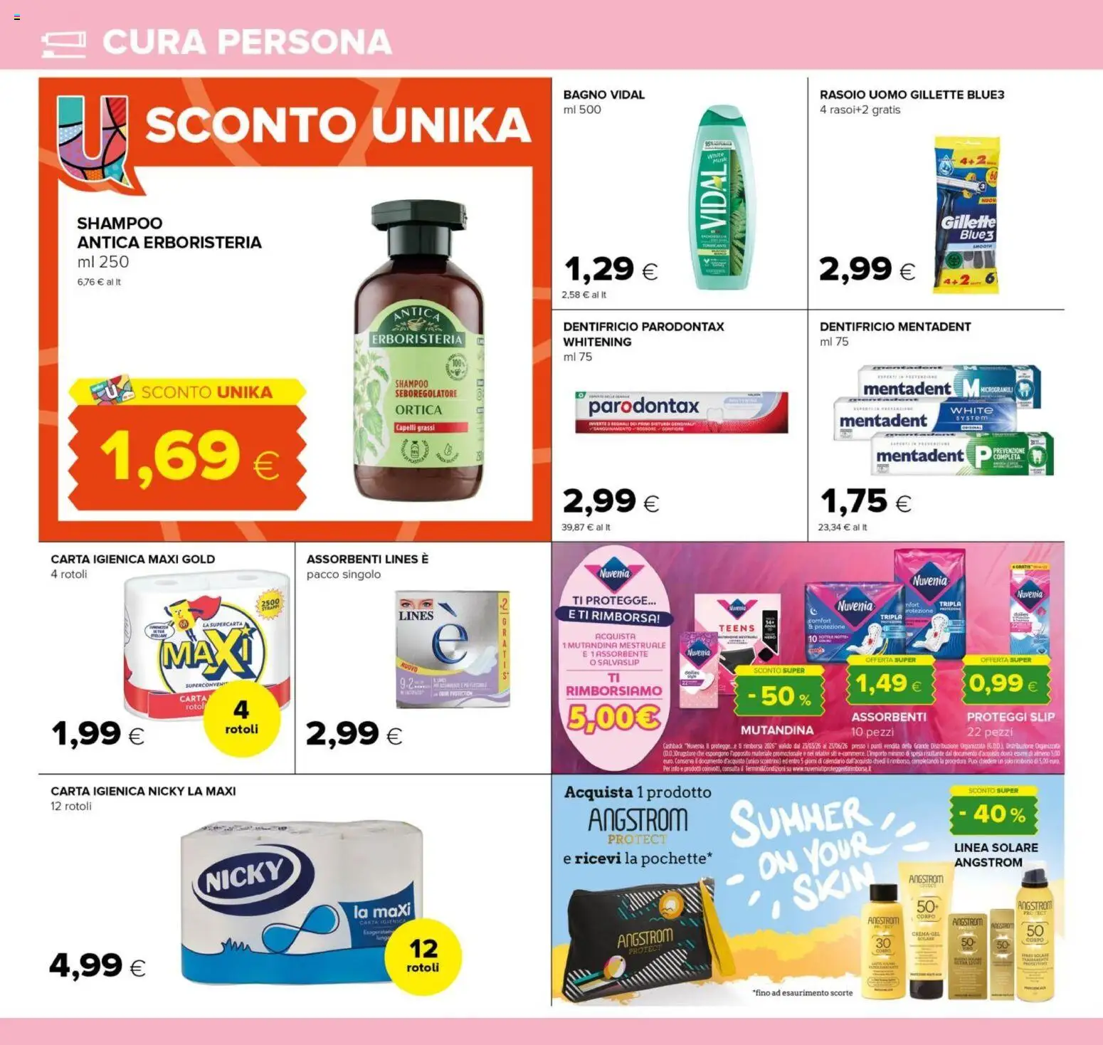 Volantino Oasi del 07.04.2026 | Pagina: 18 | Prodotti: Carta igienica, Dentifricio, Proteggi slip, Bagno