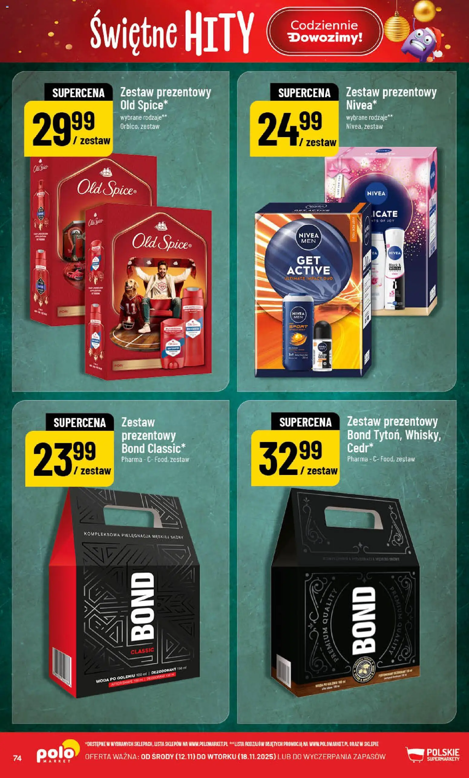 POLOmarket Gazetka od 12.11.2025 | Strona: 74 | Produkty: Dezodorant, Old spice, Woda