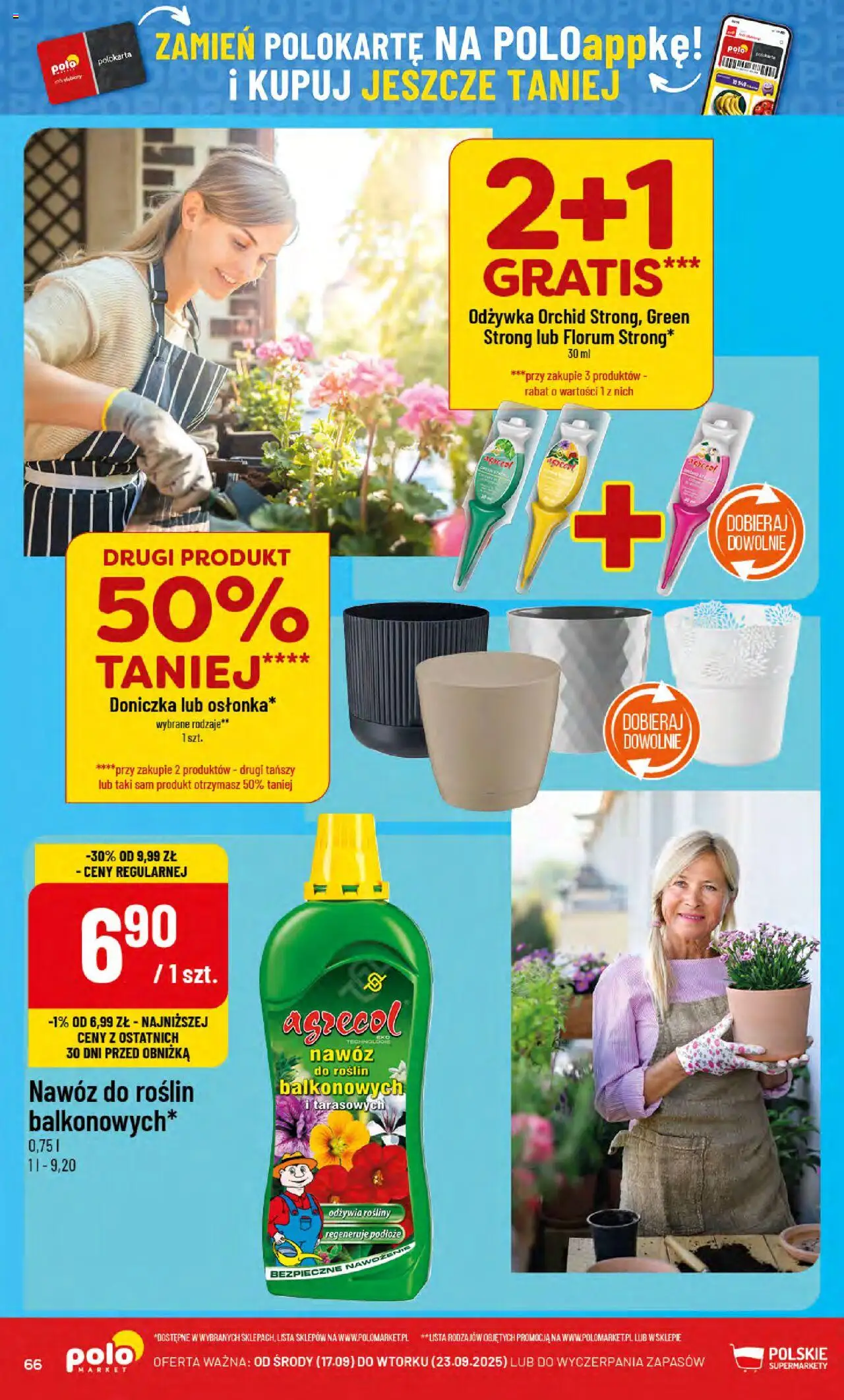 POLOmarket Gazetka od 17.09.2025 | Strona: 66 | Produkty: Doniczka, Rosliny, Odżywka