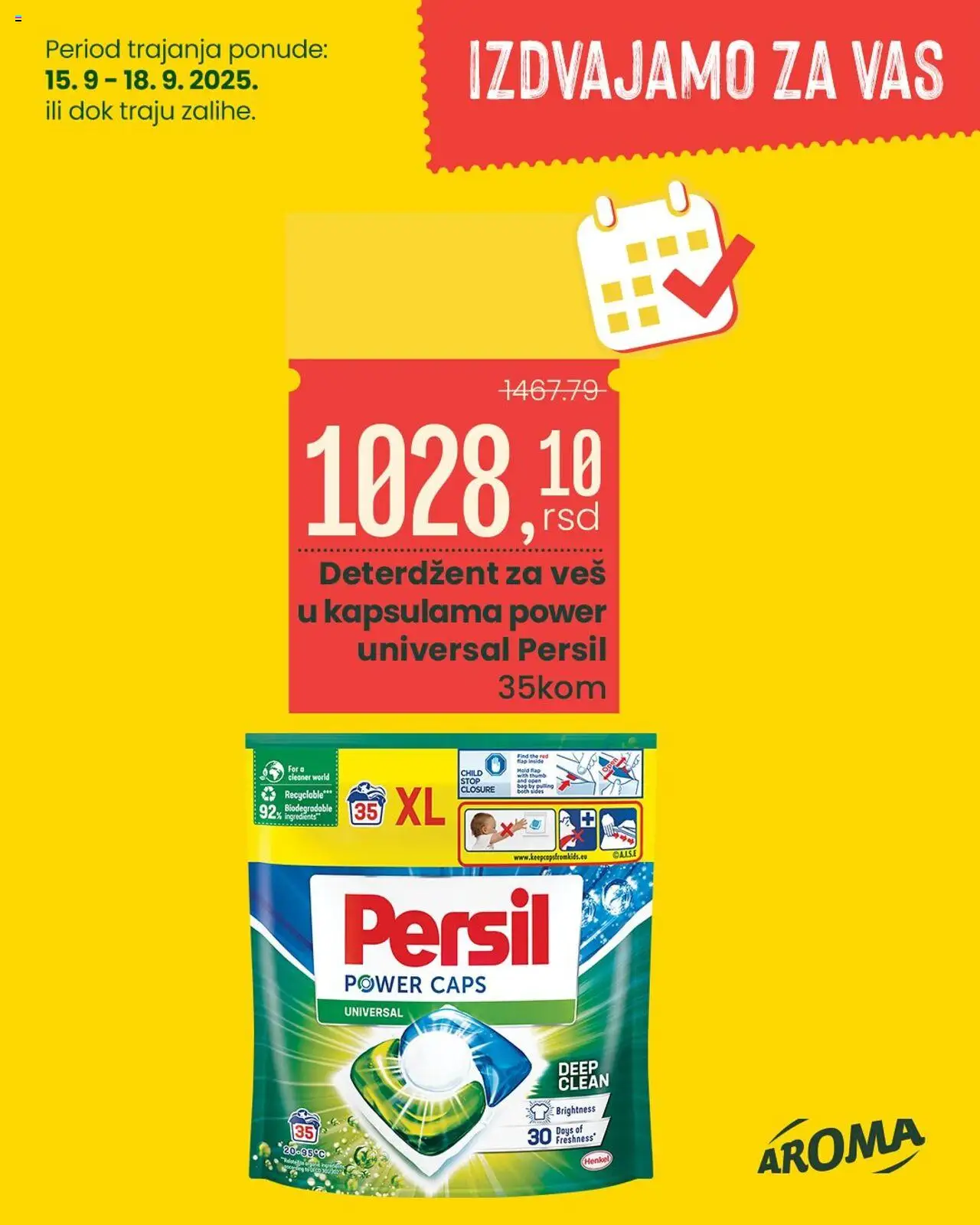Aroma Market katalog - važi od 15.09.2025 | Strana: 9 | Proizvode: Deterdžent, Persil