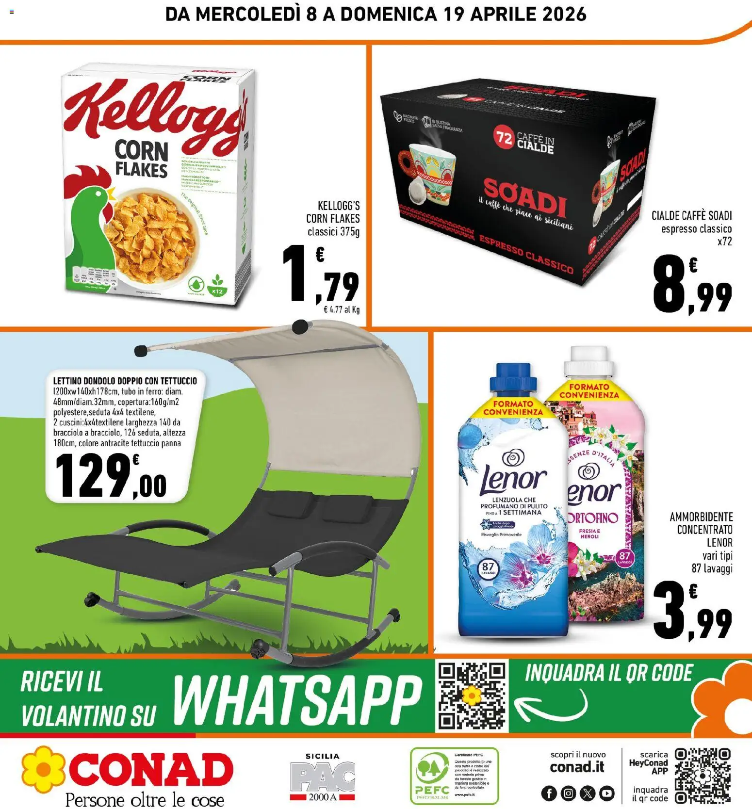 Volantino Conad del 08.04.2026 | Pagina: 32 | Prodotti: Caffè, Ammorbidente, The, Mais