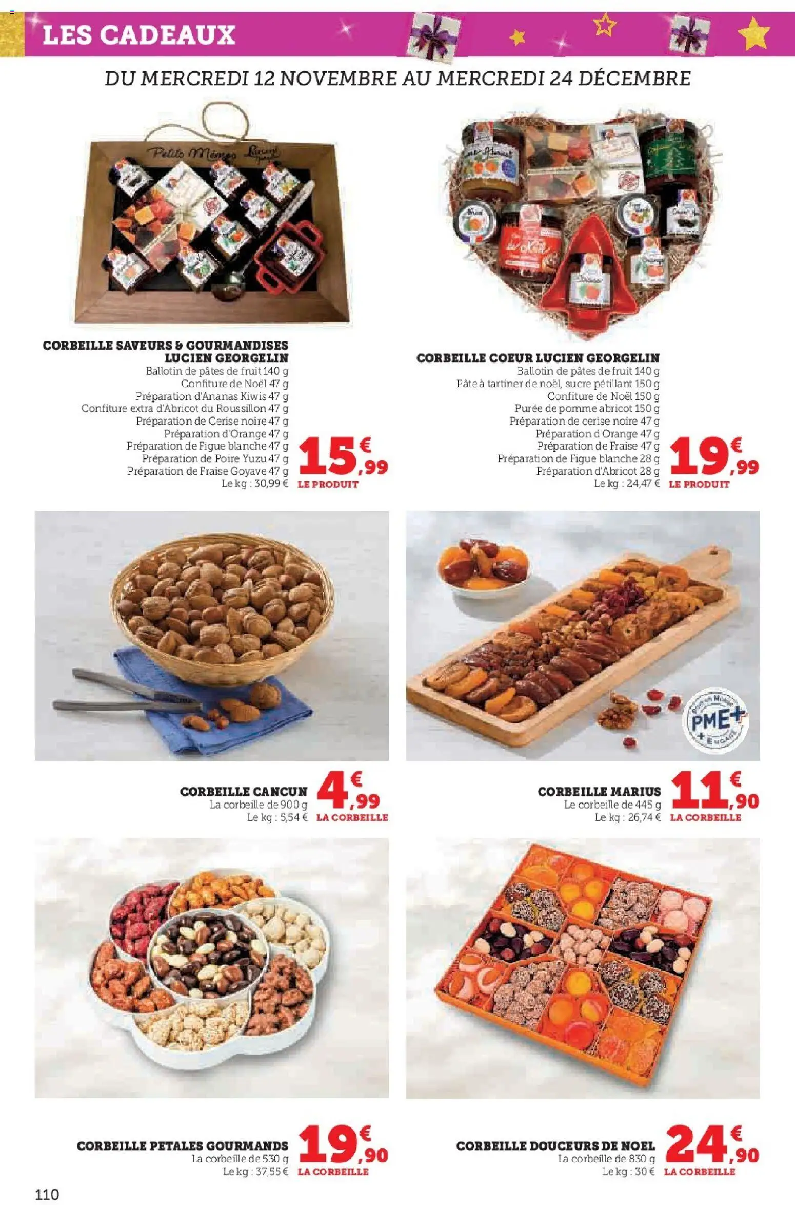 {H1} | Page: 110 | Produits: Abricot, Fraise, Sucre, Pâte à tartiner