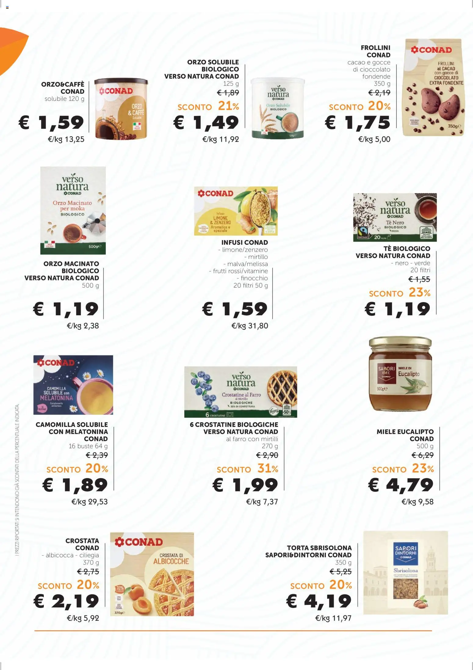 Volantino Conad del 22.04.2026 | Pagina: 4 | Prodotti: Mirtilli, Torta, Albicocche, Macinato