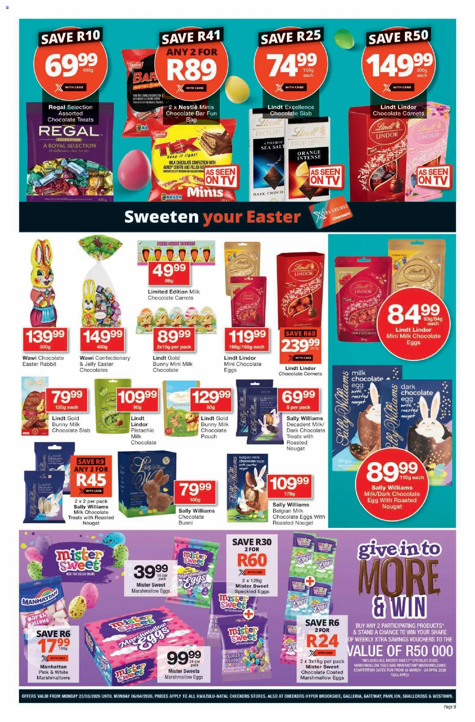 New Checkers catalogue – valid from 23.03.2026 | Page: 9 | Products: Queso de vaca, Milk, Light, Carrots