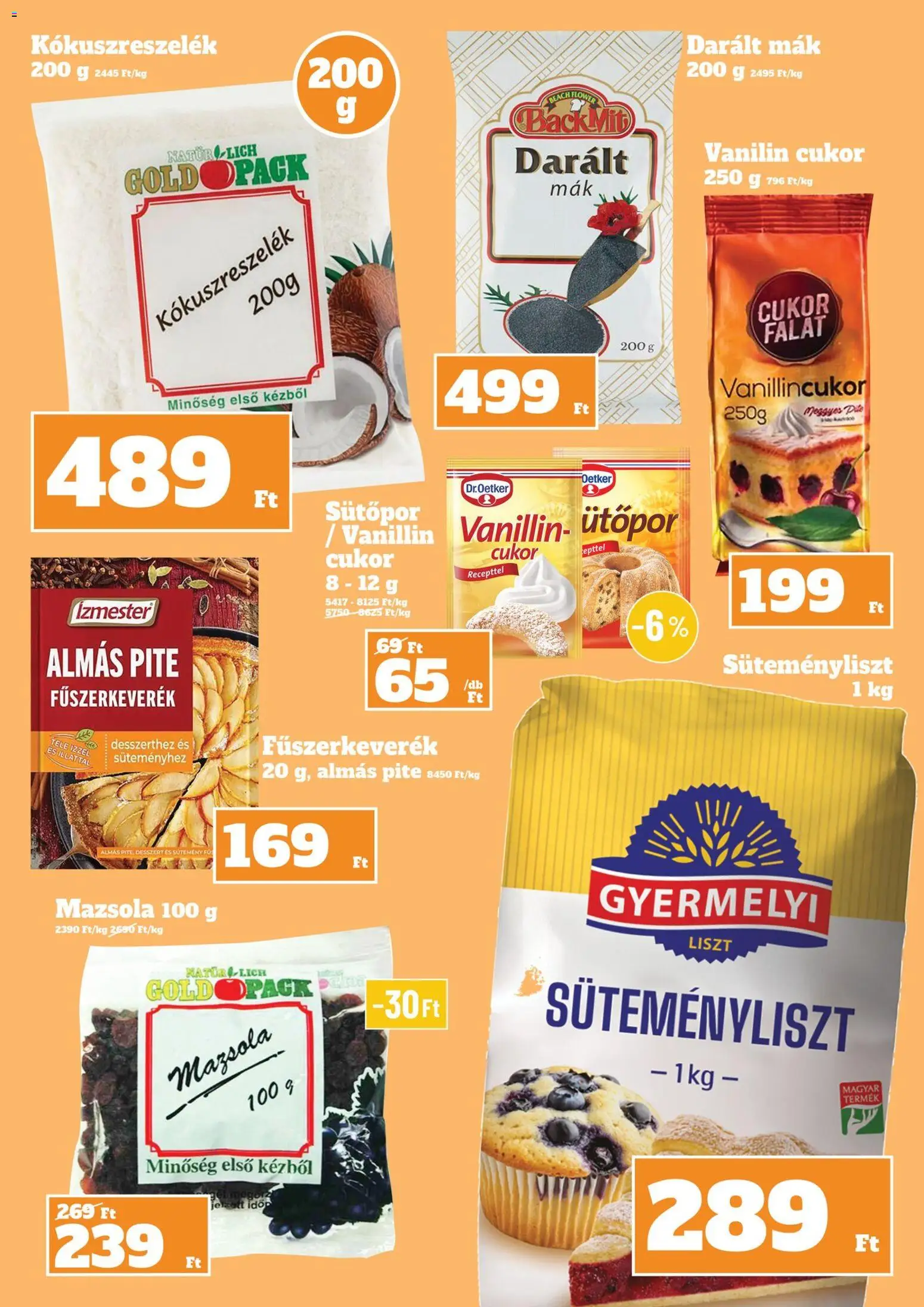 Family Diszkont akciós ujság - amely érvényes a következő dátumtól: 20.11.2025 | Oldal: 9 | Termékek: Fűszerkeverék, Sütőpor, Mák, Cukor