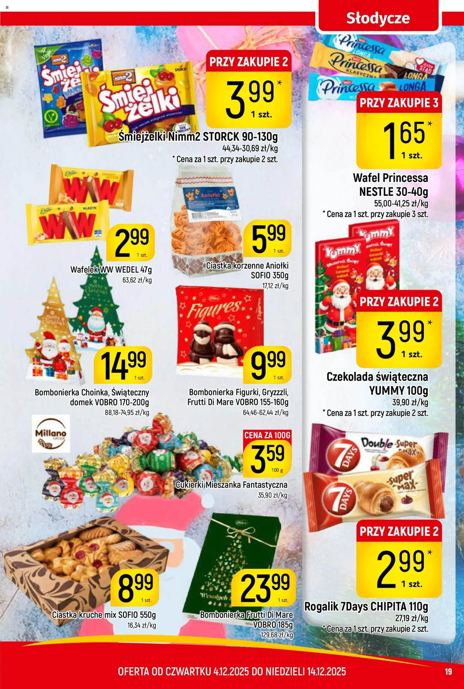 Piotruś Pan Gazetka od 04.12.2025 | Strona: 19 | Produkty: Słodycze, Ciastka kruche, Frutti di Mare, Ciastka