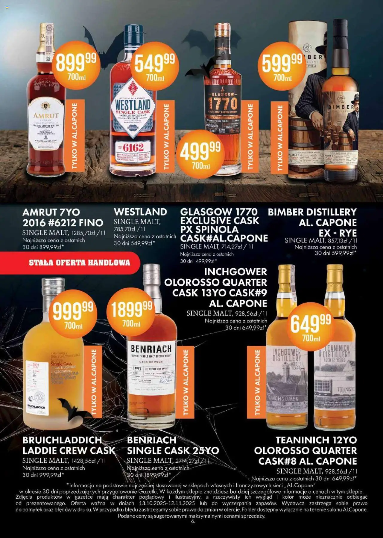 Al.Capone Gazetka od 13.10.2025 | Strona: 6 | Produkty: Finish, Whisky