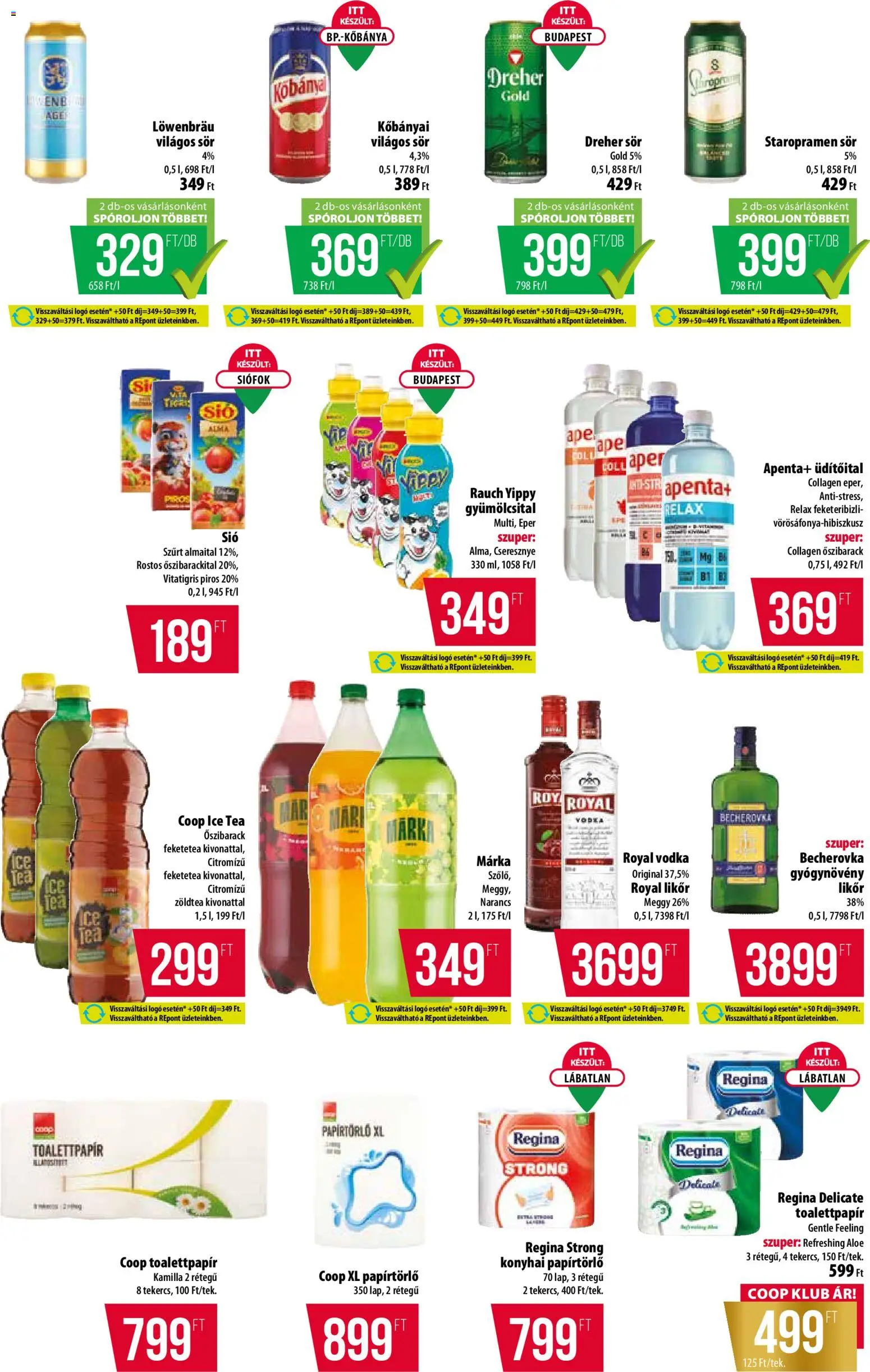 COOP akciós ujság - amely érvényes a következő dátumtól: 12.03.2026 | Oldal: 10 | Termékek: Őszibarack, Meggy, Cseresznye, Becherovka