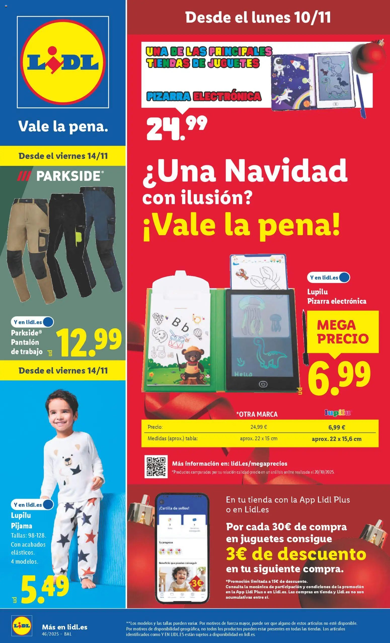 Lidl folleto de bazar │ válido desde el 10.11.2025 | Página: 1 | Productos: Pijama, Juguetes