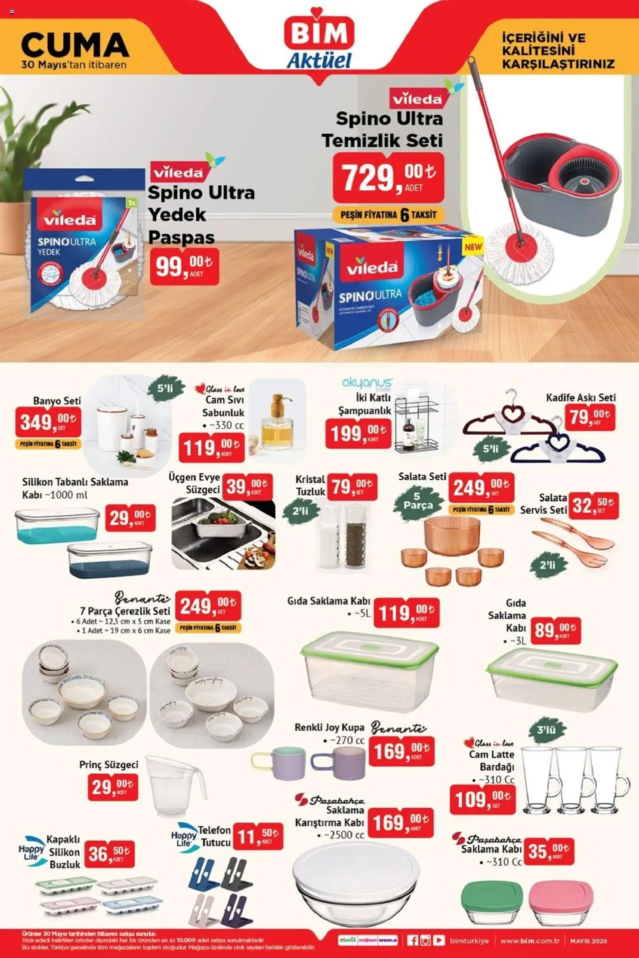 BİM - 30 Mayıs, Aktüel - 30.05.2025 tarihinden itibaren geçerlidir | Sayfa: 4 | Ürünler: Kaşe, Banyo, Telefon, Sabunluk