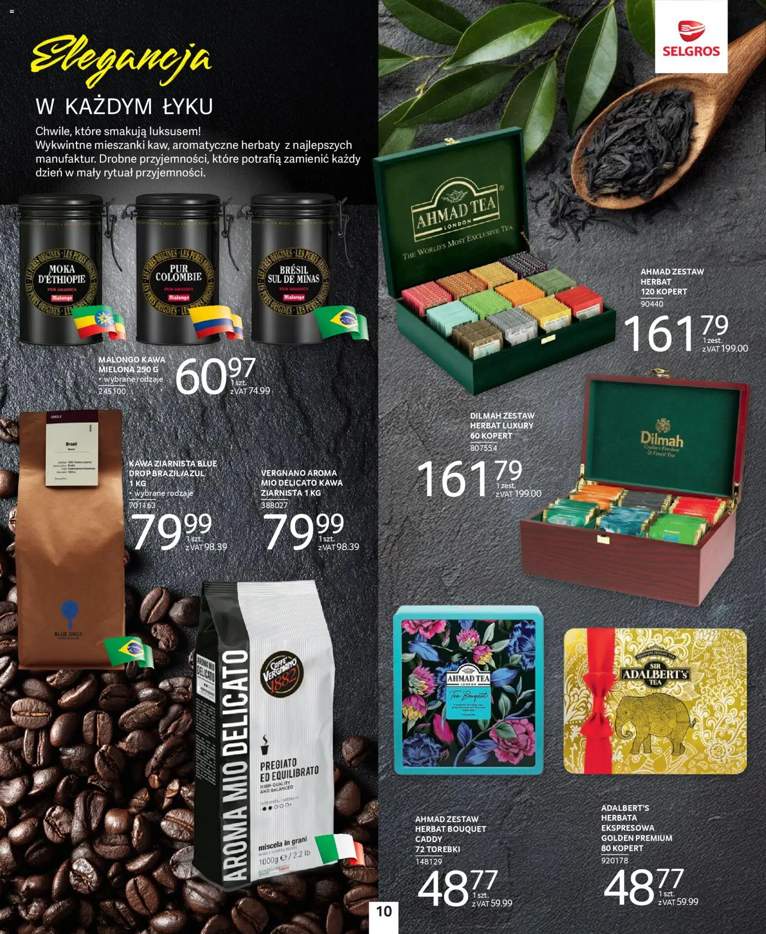 Selgros cash&carry Gazetka - Premium Nonfood od 04.12.2025 | Strona: 26 | Produkty: Kawa ziarnista, Kawa, Herbata, Torebki