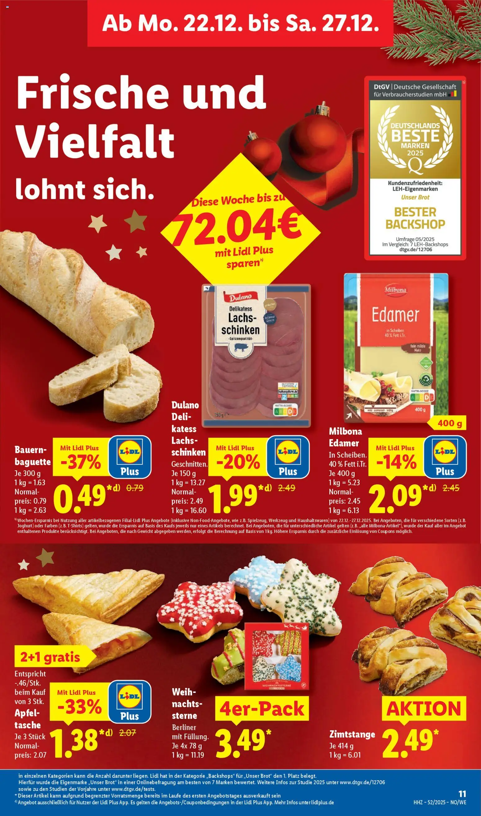 Lidl Prospekt Gedern – gültig ab 22.12.2025 | Seite: 19 | Produkte: Gewicht, Äpfel, Lachs, Brot