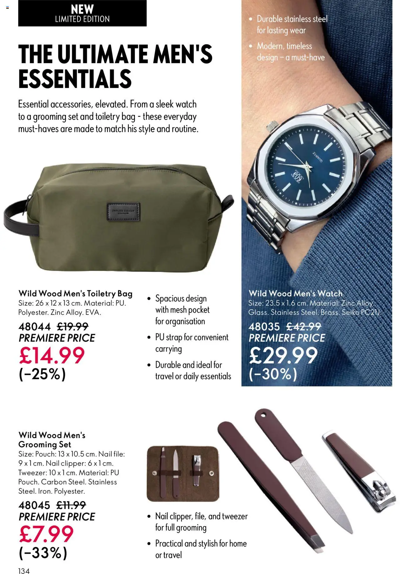 {H1} | Page: 134 | Products: Watch, Bag