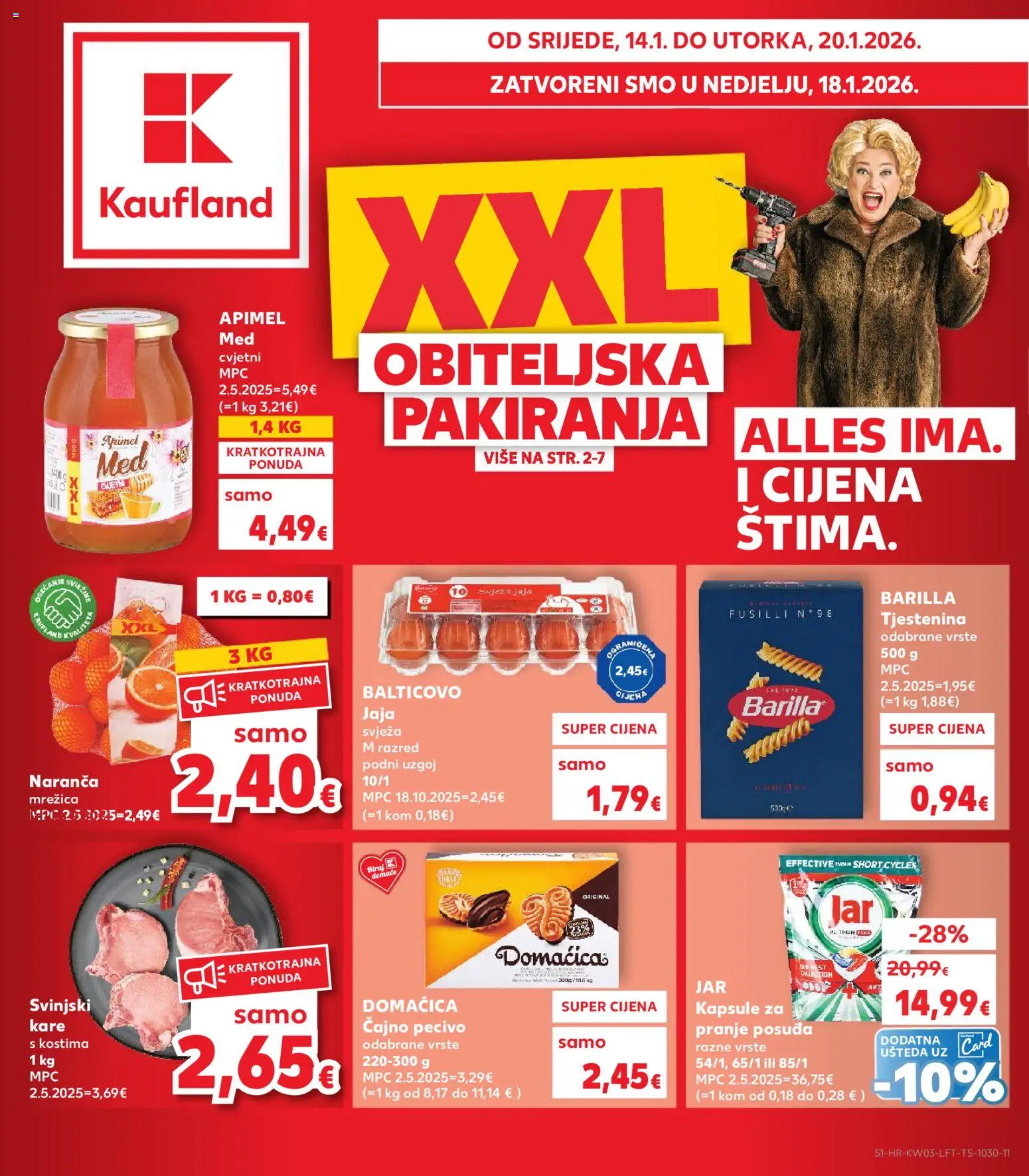 Kaufland HR akciós ujság - amely érvényes a következő dátumtól: 14.01.2026 | Oldal: 1 | Termékek: PC