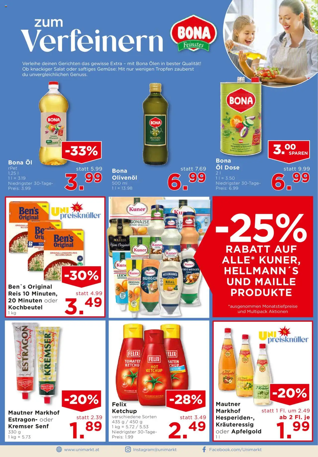 Unimarkt Salzburg gültig ab 20.08.2025 | Seite: 12 | Produkte: Ketchup, Salat, Gemüse, Öl