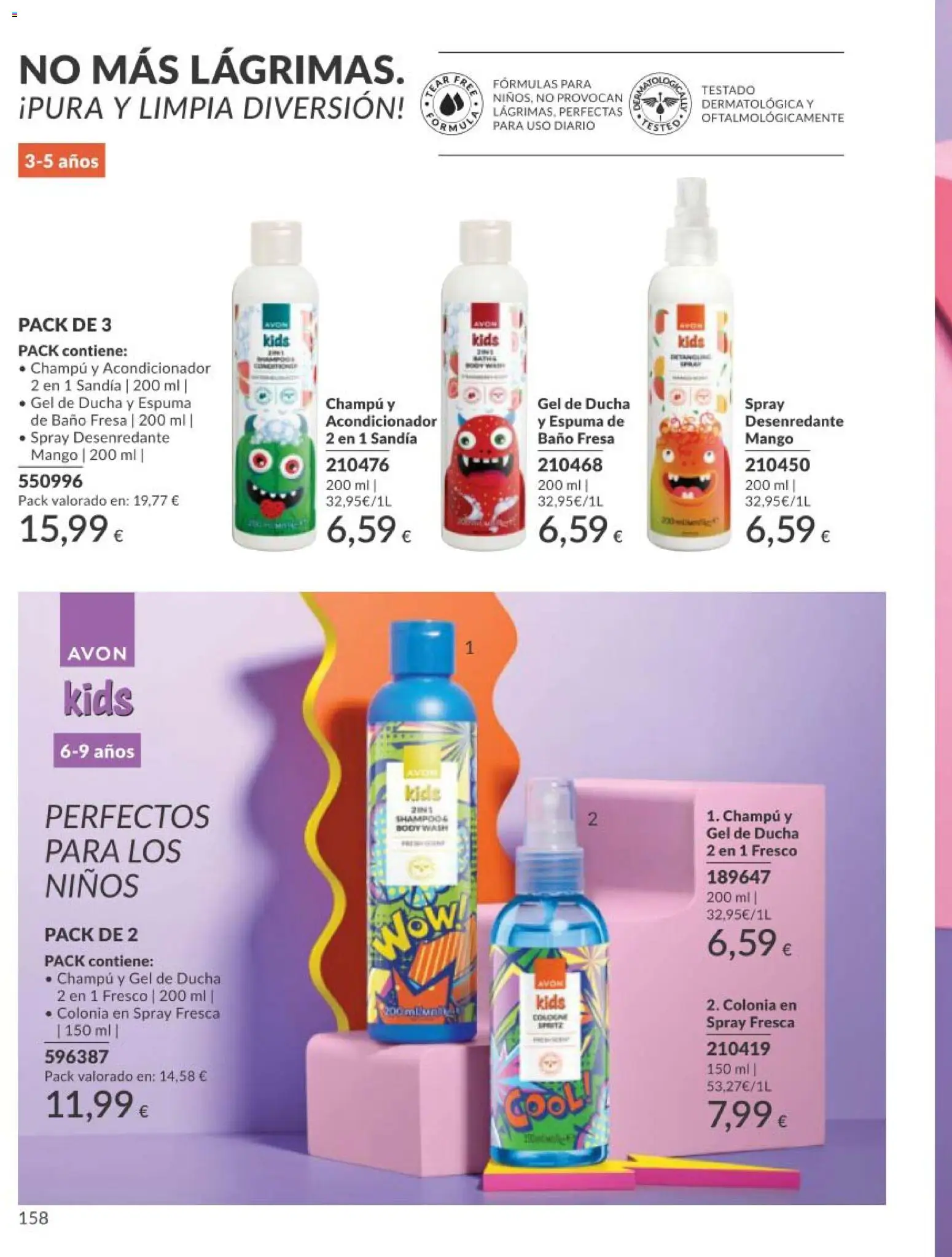 Catálogo AVON campaña 5 │ válido desde el 01.05.2026 | Página: 158 | Productos: Acondicionador, Gel de ducha, Ρούτερ, Ducha