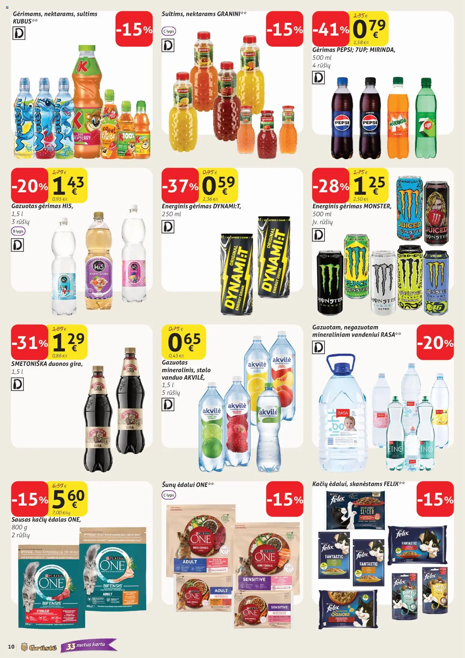 GRUSTE akcijos nuo 11.04.2026 | Puslapis: 10 | Prekių: Energinis gėrimas