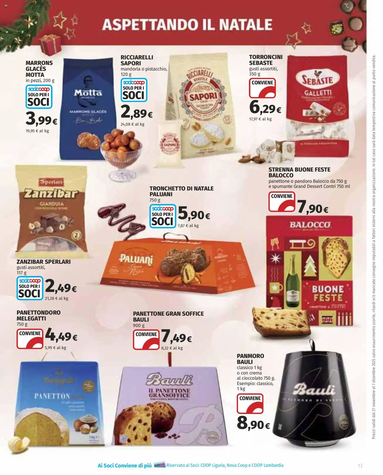 Volantino COOP del 27.11.2025 | Pagina: 13 | Prodotti: Crema, Pandoro, Data, Spumante