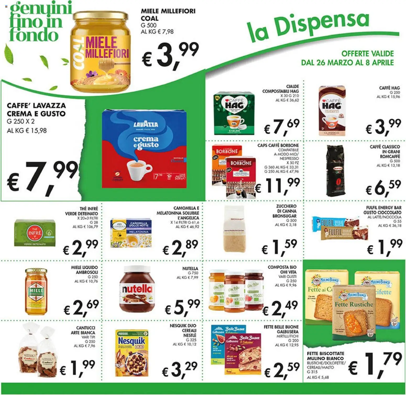 Volantino Coal del 26.03.2026 | Pagina: 16 | Prodotti: Cioccolato, Zucchero, Nutella, Miele