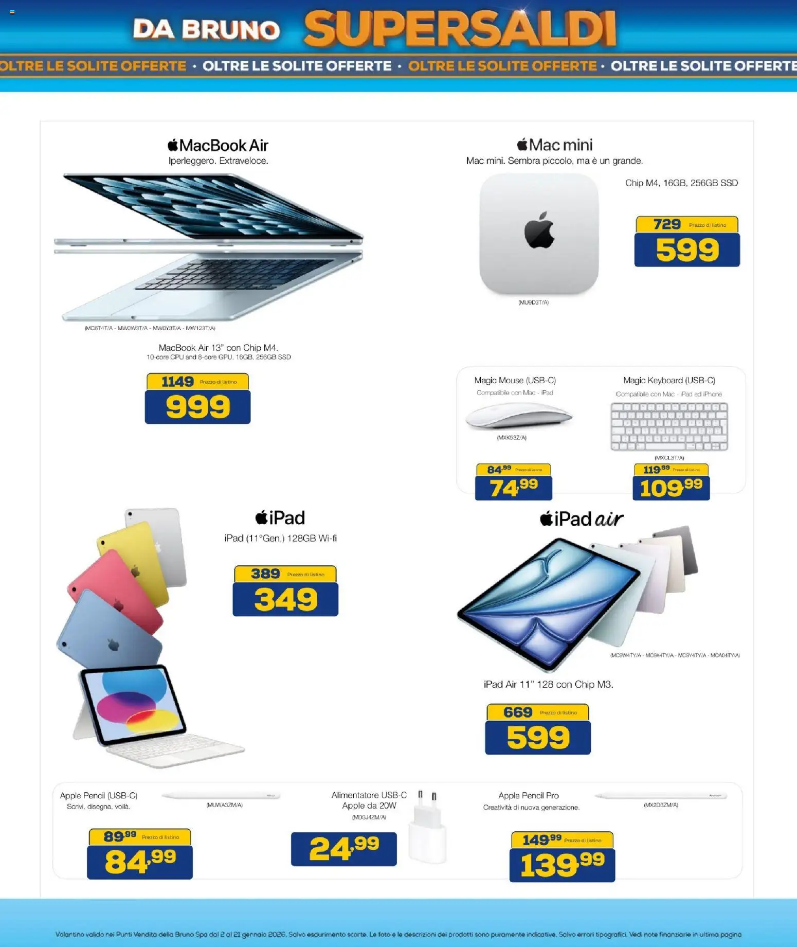 Volantino BRUNO del 02.01.2026 | Pagina: 7 | Prodotti: Iphone, Mouse, Ipad, Macbook