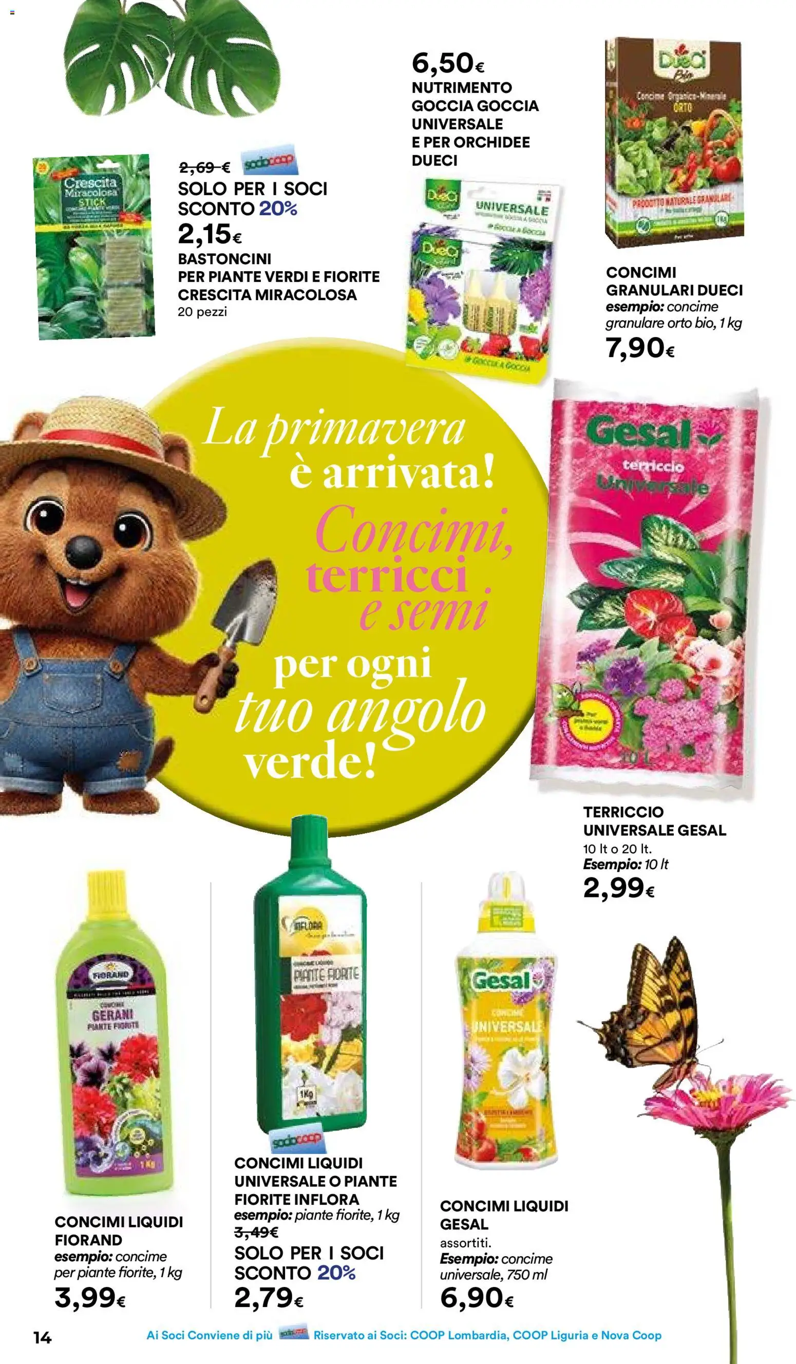 Volantino Ipercoop del 07.04.2026 | Pagina: 14 | Prodotti: Concime, Gerani, Terriccio