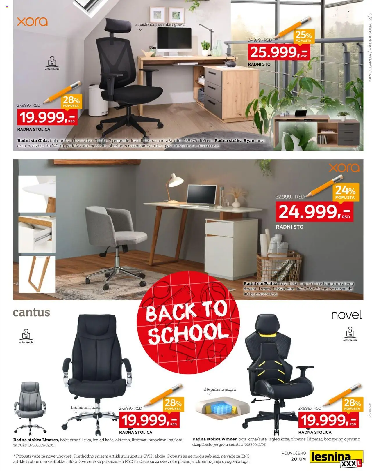 Lesnina XXXL katalog - važi od 11.08.2025 | Strana: 3 | Proizvode: Sto, Stolica, Radni sto