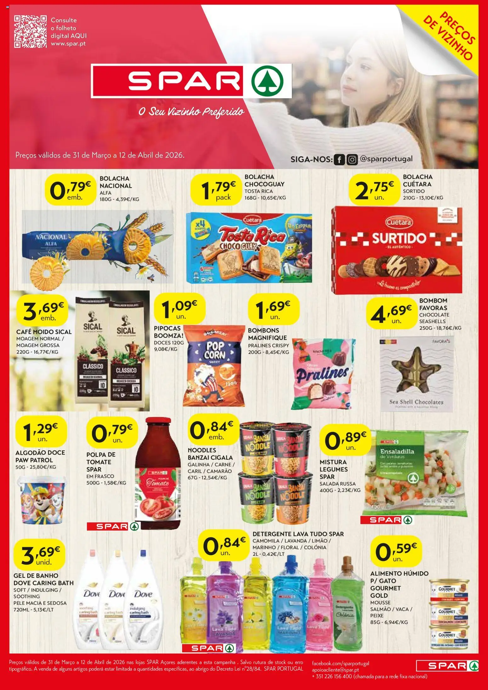 Spar - folheto │ válido de 31.03.2026 | Página: 2 | Produtos: Detergente, Salmão, Banho, Café